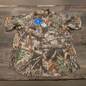 COLUMBIA PHG REAL TREE CAMO BUTTON UP SHIRT MENS